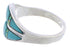 Opal Turquoise Inlay Southwestern Silver Ring Size 8-1/2 MX23348